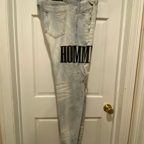 🙋‍♀️💁‍♀️Home Femme Blue Skinny Jeans with Distressed Detailing - Picture 9 of 10